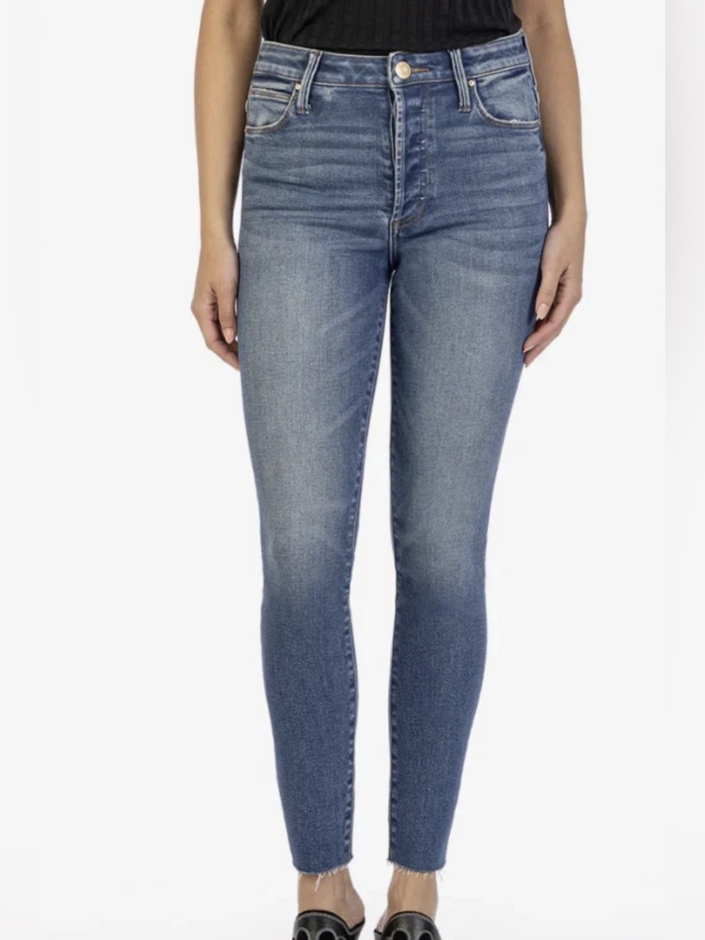 KUT From The Kloth Charlize Slim High Rise Cigarette Leg Jeans Size 8